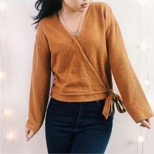 MADEWELL Burnt Orange Wrap Top